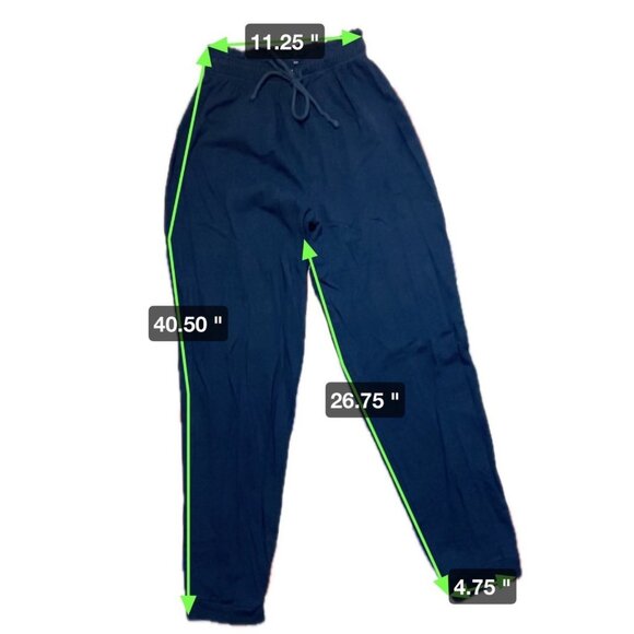 One Step Up Navy Blue Drawstring Waist Gathered Ankle Knit Jogger Pants Sz S - Picture 6 of 6